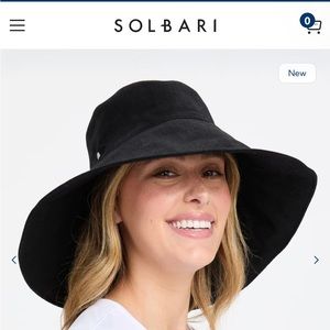 Solbari Ultra Wide Cotton Linen Hat UPF50+